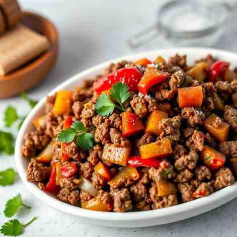 Cuban Picadillo - Easy Ground Beef Bell Pepper Onion Recipe